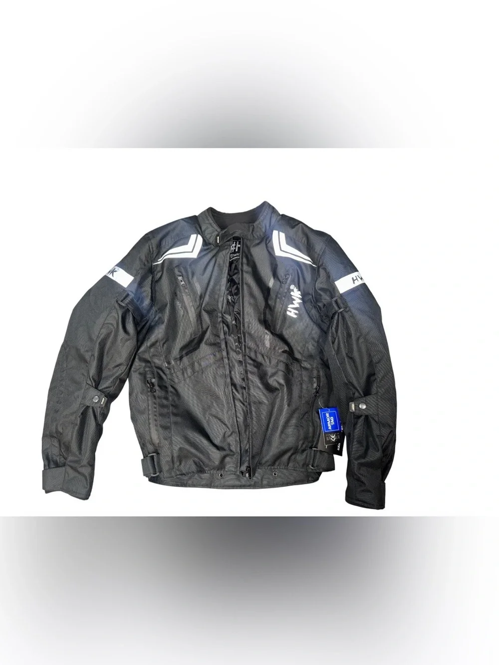 Men's Black Mesh Motorcycle Jacket with Reflective Accents
